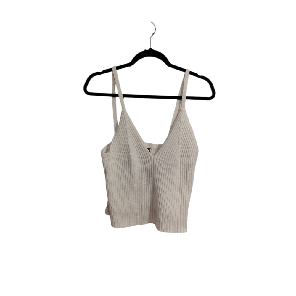 Anthropologie Light Beige Ribbed V-Neck Camisole